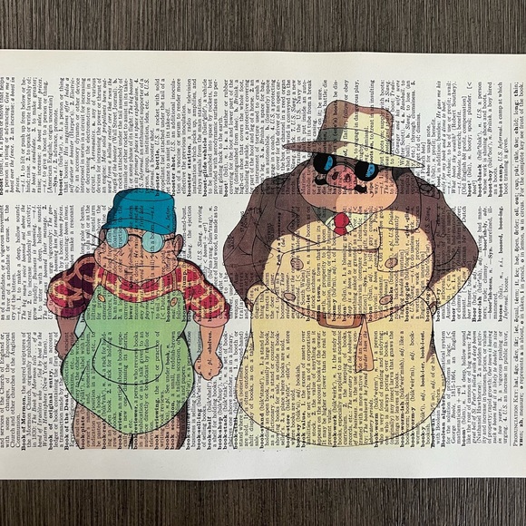 Porco Rosso (Movie) Themed Dictionary Prints - Set of 6 - Picture 2 of 7